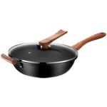 Multi Color Kitchen Cooking Cookware Aluminum Non Stick Wok