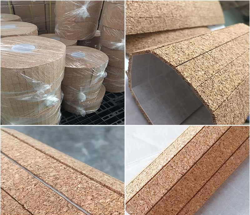 PBLOG hot sale Glass Divider Protector Cork Blocks For Glass Protection Cork Mat Pads Static cork pad