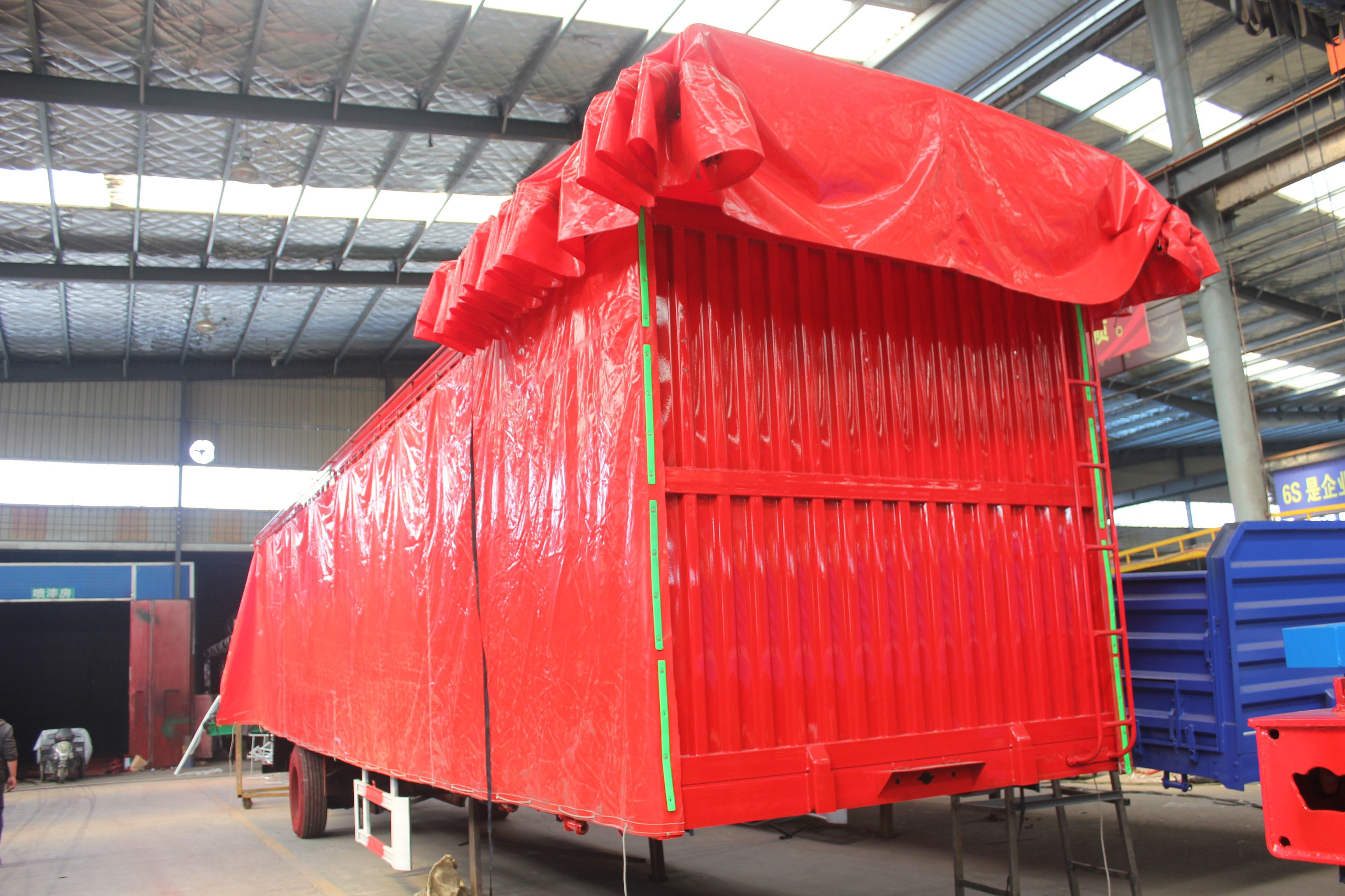 NDRC Announced Enterprise 40 Tons Curtain Semi Trailer with Dual Line Braking System