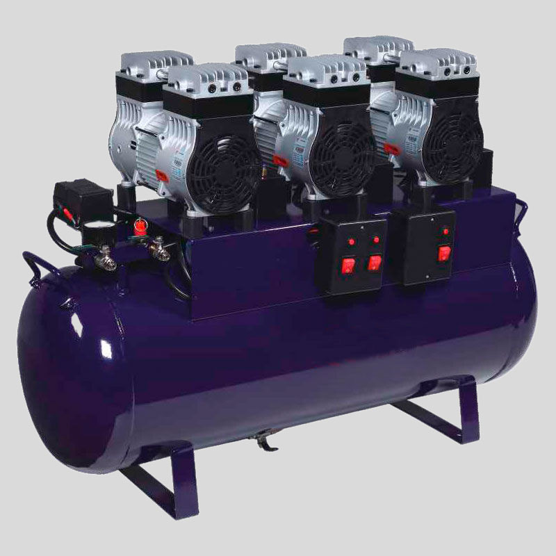 220V AC 50Hz Dental Air Compressor Machine 90L/128L 1-To-6 Practical