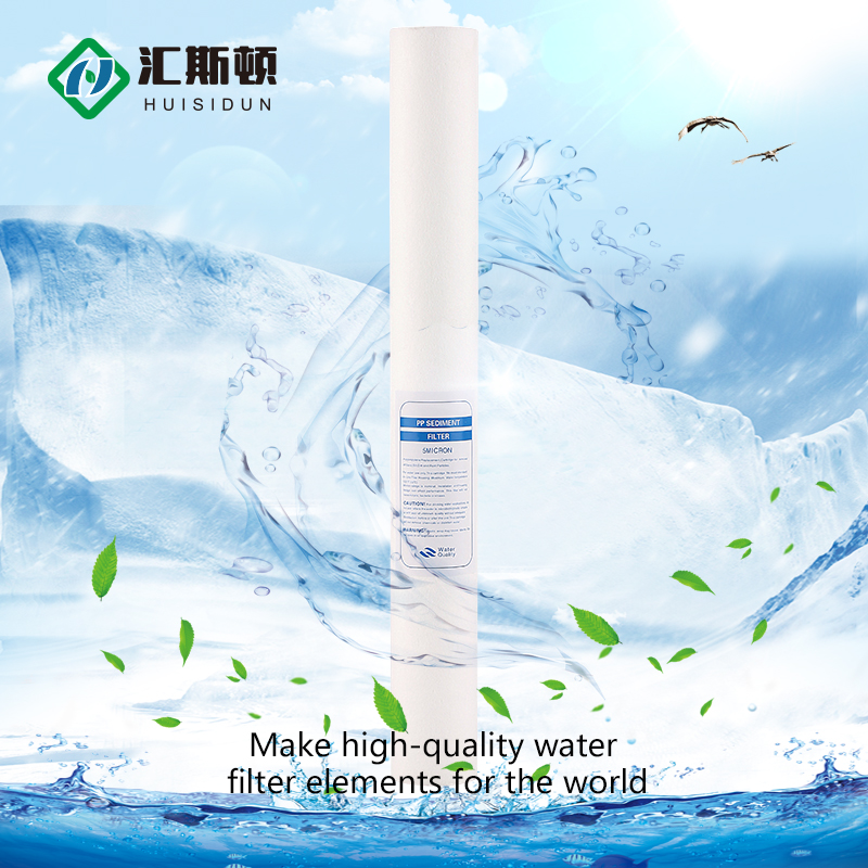 White Melt blown PP filter 5 micron 20 40 inch spun water sediment filter cartridge for RO systems