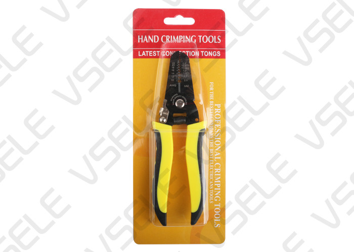Portable Wire Stripper Decrustation Pliers / Wire Cutter Crimper Tool With Manganese Steel