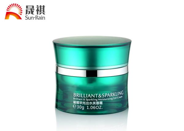 Acrylic Green 50g Lotion Bottle Empty Cream Jar Cosmetic Packaging Set Bottle