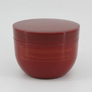 Quality 400g Red PET Body Scrub Jar Bowl Shape 500ml Plastic Jar wholesale