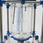 Pharmaceutical Industry Double Jacketed Glass Reactor , Lab Glass Reactor Safe