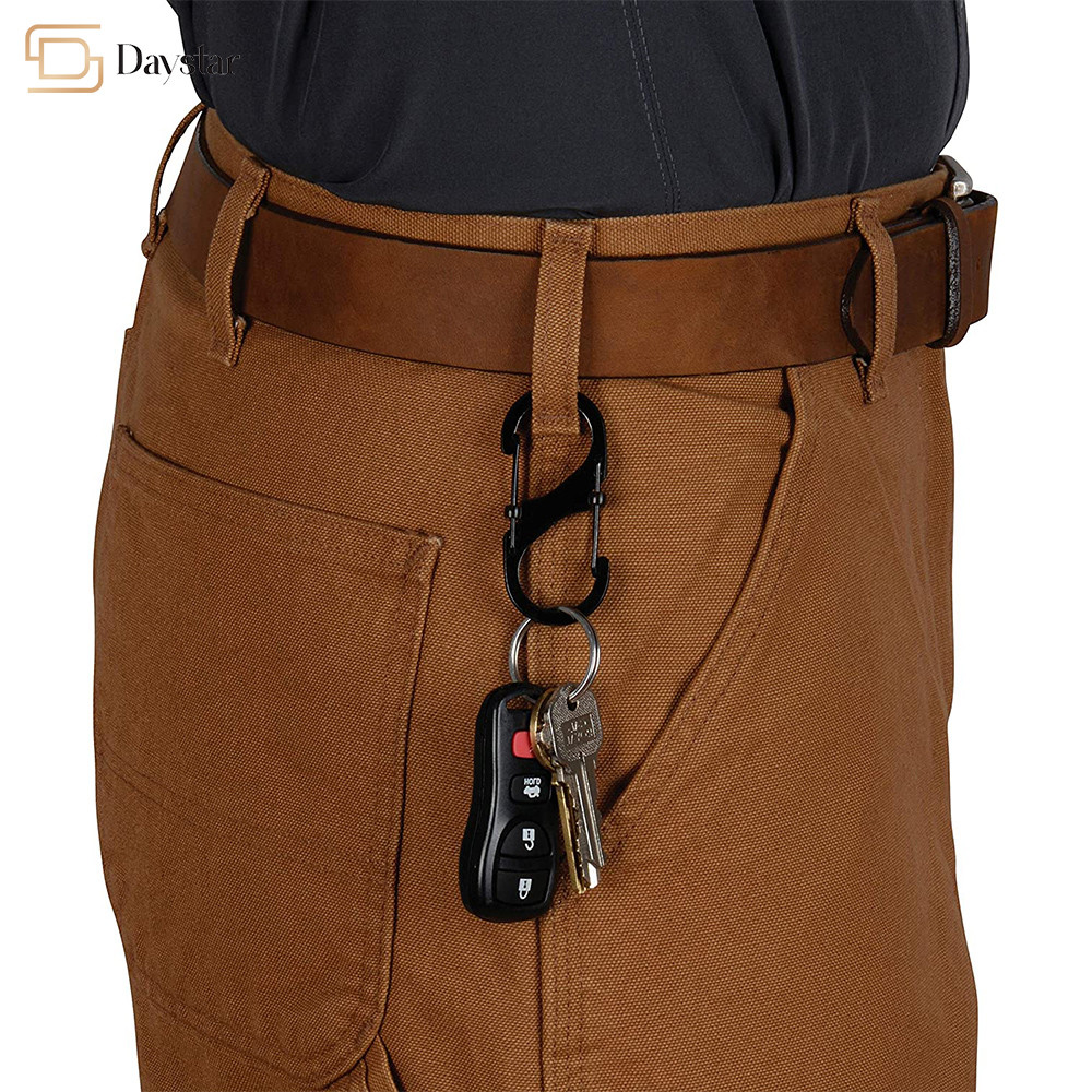 Zinc Alloy Metal Snap Hook Buckle 8 Shaped Keychain Dual Gate Clip