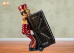 Antique Decorative Polyresin Statue Figurine Butler Sculpture Wine Bottle Rack
