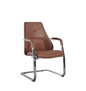 Quality Modern Office Leather Brown Executive Office Chair Pu Aluminum BIFMA wholesale