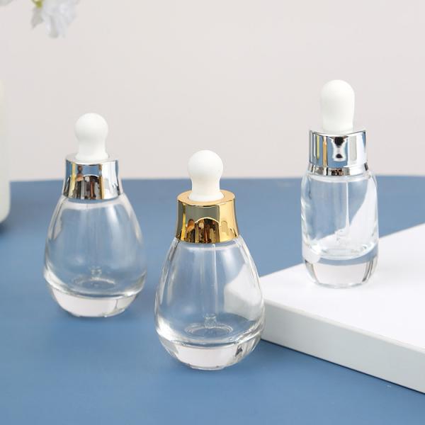 15ml 30ml 50ml Mini Luxury Unique Water Drop Shape Essential Hair Oil Dropper