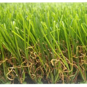 Quality 25mm PE PP Landscaping Artificial Turf Lawn For Grass Front Garden wholesale