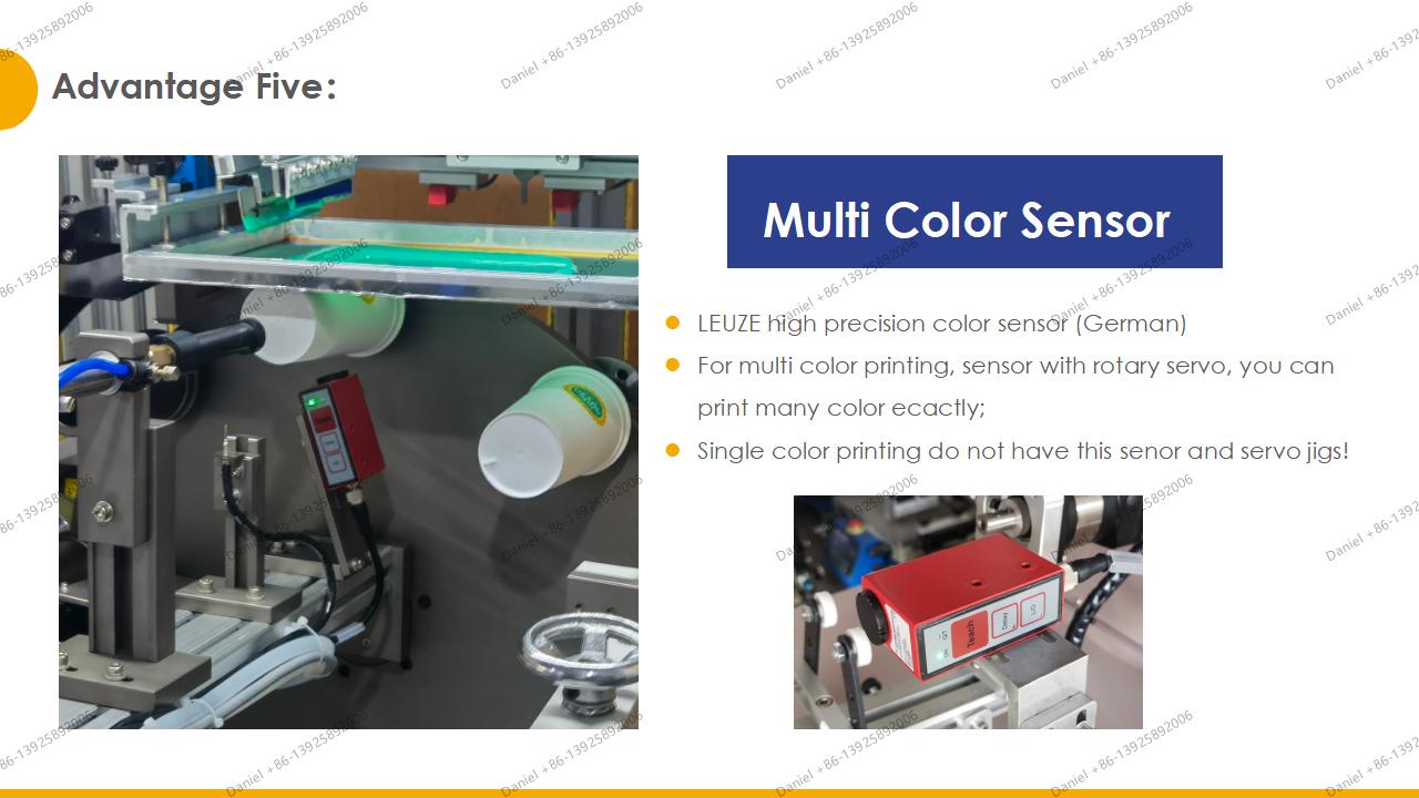  automatic multi color plastic cups screen printing machine