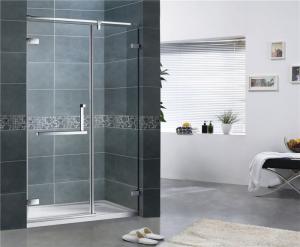 Quality Customized Clear Tempered Glass Shower Screen 10MM 180 Degree Magnetic Seal Swing Door wholesale