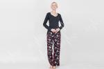 Black Women'S Nightgown Sets , Women'S 2 Piece Pajamas Sets Lace Trimed