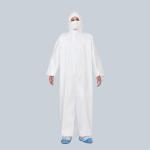 Breathable Medical Protective Clothing 60g Microporous Suit Chemical Resistant