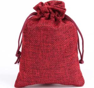 Quality SA8000 5X6&quot; Promotional Drawstring Bags Burlap Linen Jute For Gift Packaging SGS wholesale