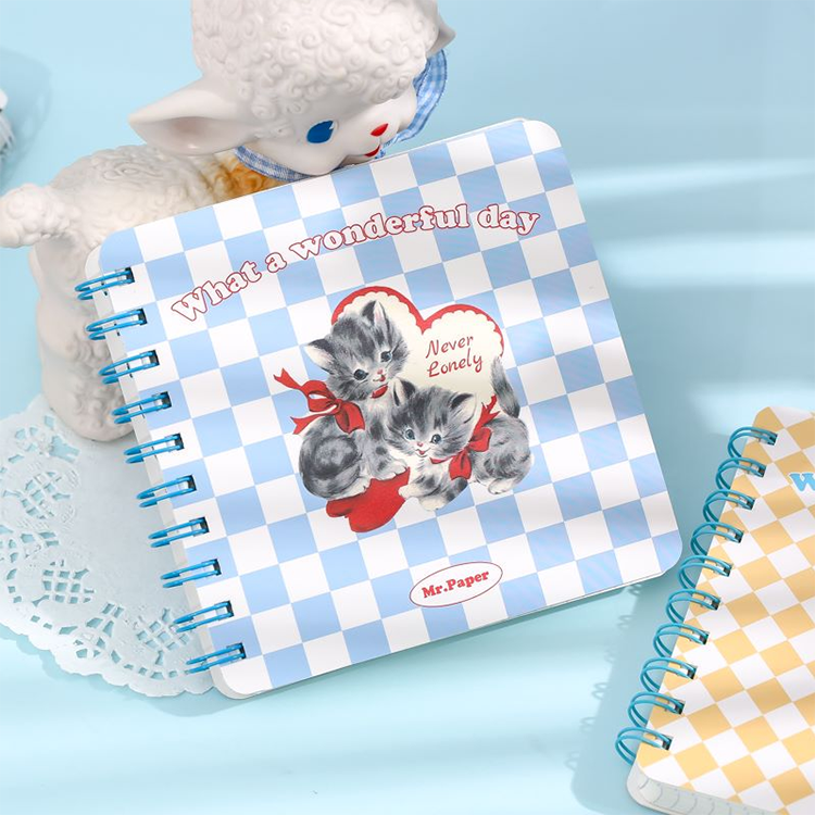 College Student Stationery Square Notebook with Blank Fruits Cover and 128 Inner Pages