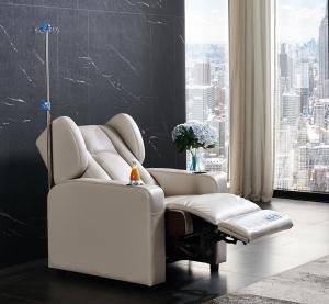 Quality Mingzhe Hospital Waiting Row Chair With Armrests, Fully Reclining Single Leather Sofa Chair 110°-160° Adjust Feature wholesale