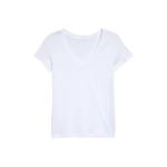 Wholesale Summer Blank Loose Fit Sexy V Neck Cotton Women Ladies Short Sleeve T