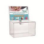 Clear Acrylic Voting Election Box Eco-friendly Convenience Suggestion Plexiglas