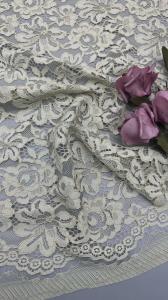 Quality High Quality Floral Golden Material Corded Lace Fabric For Women Dress 140cm Width dress for fashion wholesale