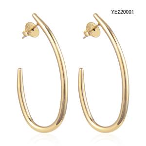Quality Vintage Jewelry Collection Round Stud Earrings 18k Gold Stainless Steel Earrings wholesale