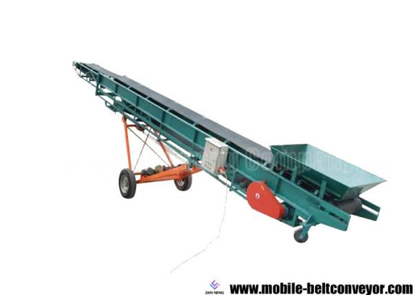 Hydraulic Lifting Portable Fertilizer Conveyor , Descending Loading Belt