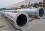 Round Tubular Steel Transmission Tower Self Supporting Full Inspection