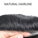 Full Swiss Lace French Lace Human Hair Replacement Wig Human Hair System Men