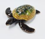 metal alloy turtle trinket jewelry box with magnet closure good quality and