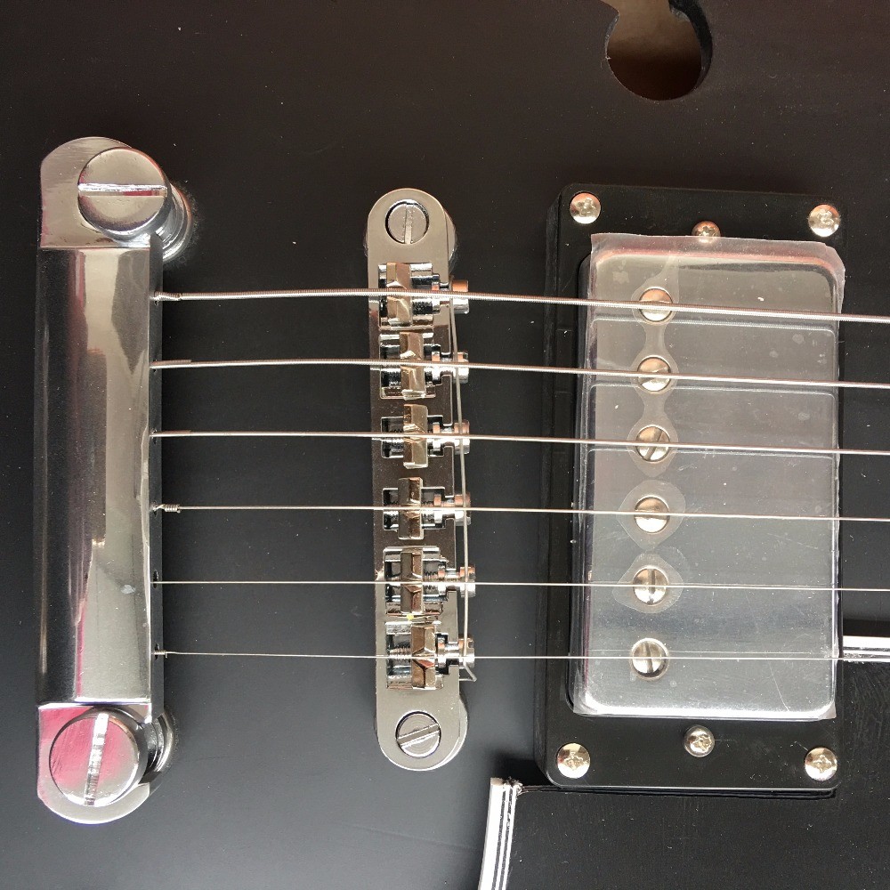 2018 new high-quality hollow body 335 JAZZ electric guitar, mahogany fingerboard, chrome metal electric guitar