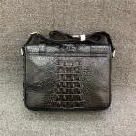 Authentic Crocodile Skin Men Satchels Purse Flap Bag Single Shoulder Bag Genuine