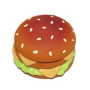Quality 7cm Hamburger Fries Fluffy Squeaky Toy Ball Eco Friendly wholesale