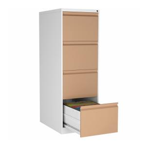 Quality 4 Drawers Steel Office Room Double Color Metal Filing Cabinet wholesale