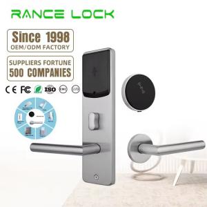 Quality Silver Hotel Door Lock 38mm - 60mm RFID Card Hotel Lock Supports Various Unlocking Methods wholesale
