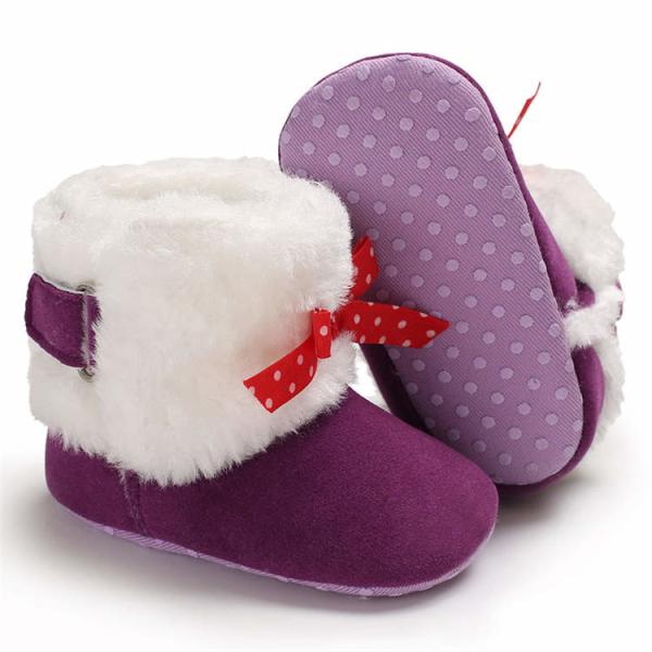 Hot selling warm cotton Bowknot red 0-2 years boy and girl Outdoor walking baby