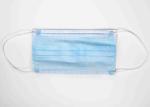 Adult Blue White Disposable Medical Mask With Flexible Adjustable Earloops