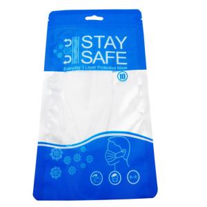 Quality BOPP VMPET Mask Zipper Standing Pouch High Barrier Moisture Proof wholesale