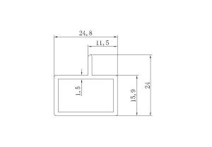 Quality 16*25mm Small size extrued aluminum profiles for comercial design,display and racks wholesale