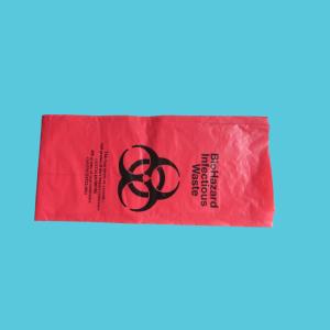 Quality No Leak Hospital Grade Biohazard Waste Bags 24'' Red Trash Liner With Hazard Symbol For Infectious Waste wholesale