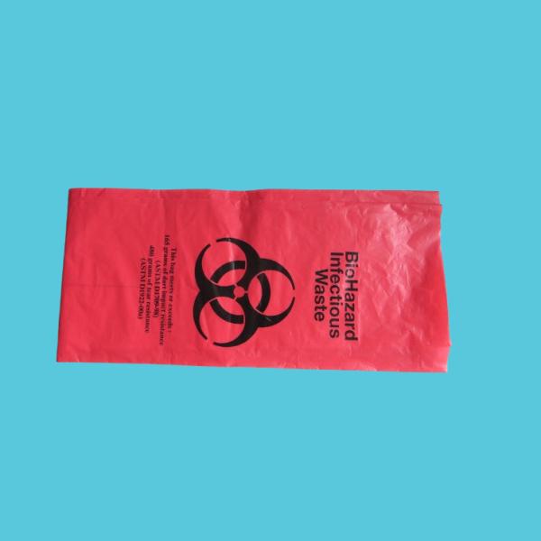 Disposable Dpe / HDPE Biodegradable Red/Yellow Autoclave Sterilization Medical