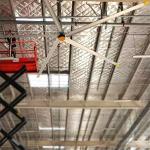 Large Hvls Industrial Ceiling Fan Application in Inner Basketball Sports Center
