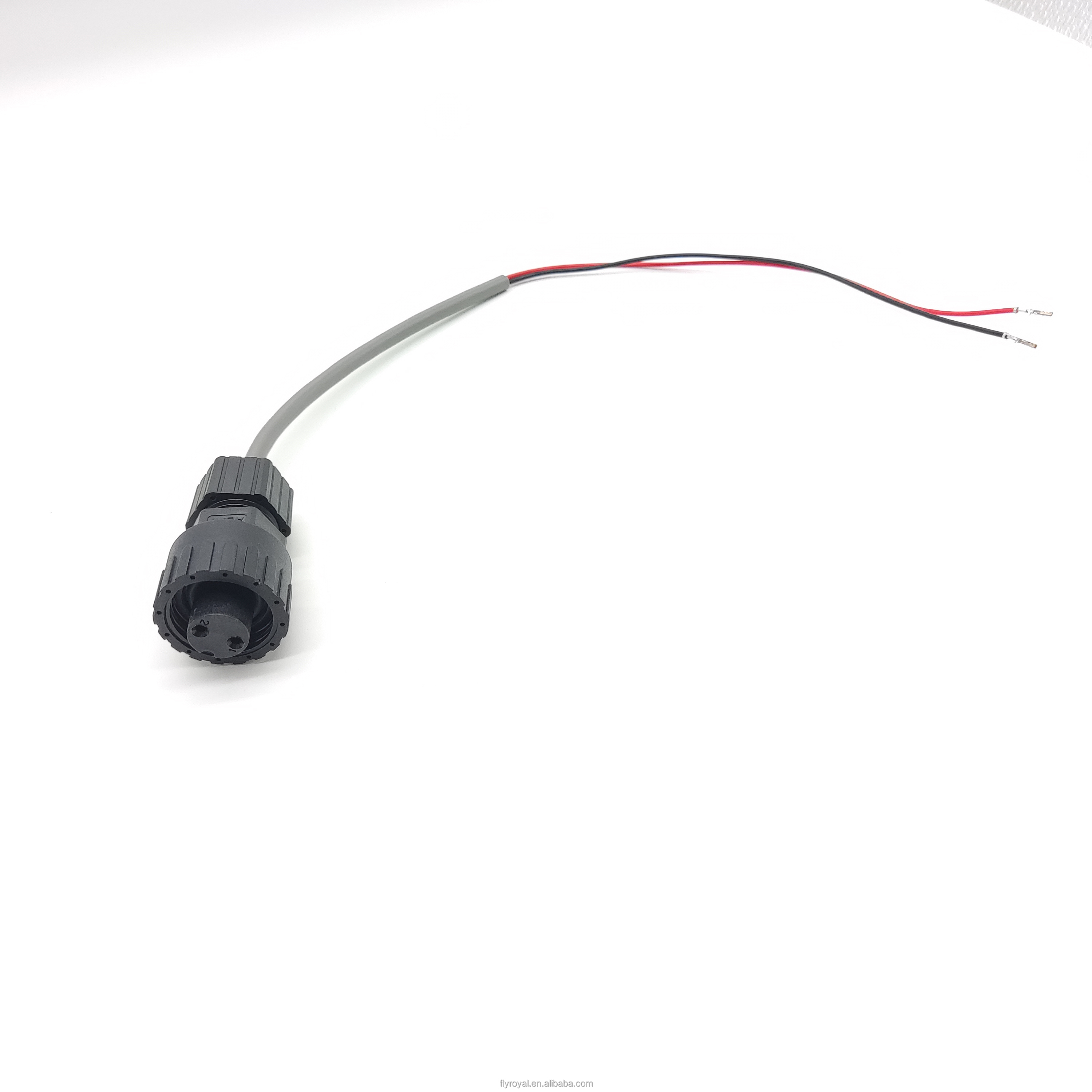 2P 3P 4P 6P 8P M8 M12 M16 Connector Waterproof Outdoor Electrical Cable 2 Pin 200mm