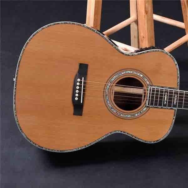 OEM custom guitar, 40 inch Acoustic Guitar,solid Spruce top, real abalone binding and ebony fingerboard