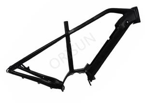Quality Black Electric Mountain Bike Frame , Aluminum Alloy Motorized Bicycle Frame wholesale