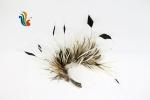 15*30 cm Goose Feather Millinery Supplies with Stripped Coque and Hackle Flower