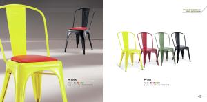 Quality outdoor metal Marais cushion chair/steel cafe chair furniture wholesale