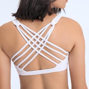 Quality Naked Feeling Breathable Women Sports Bra Cross Back With Removable Pad wholesale