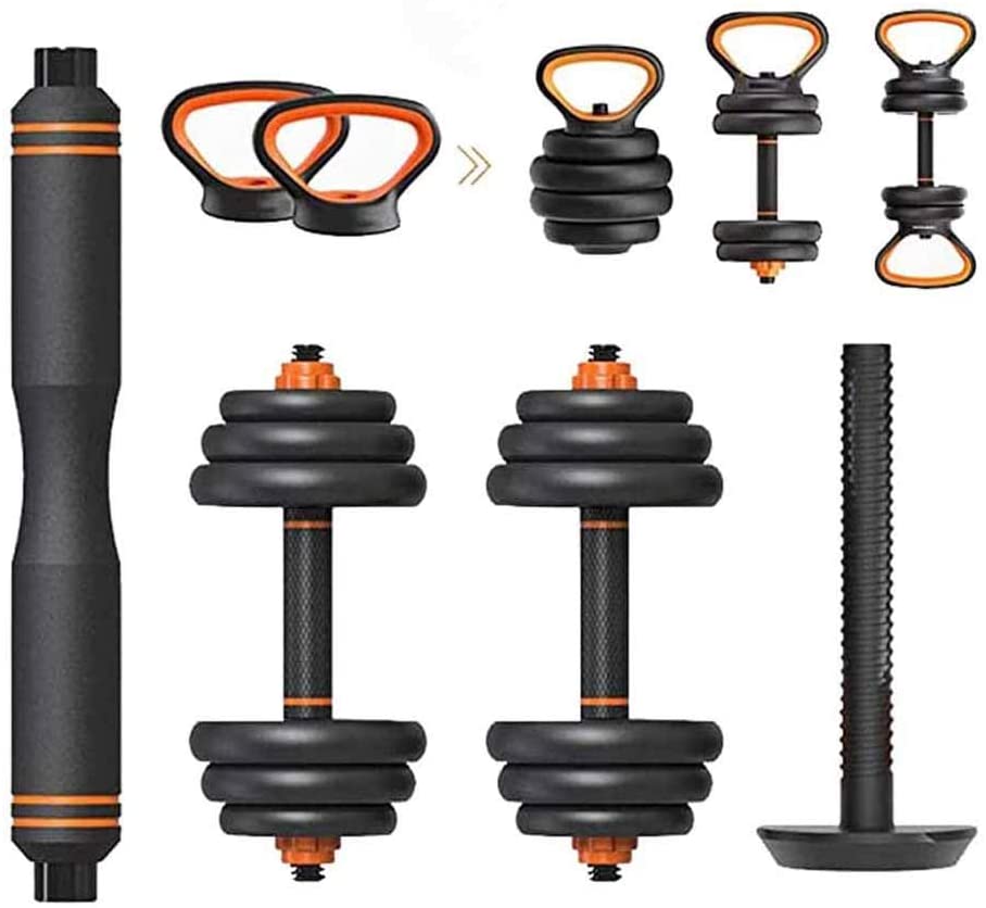 20KGS 40lb Dumbbell Barbell Kettlebell Set That Can Change Weight Cast Iron OEM