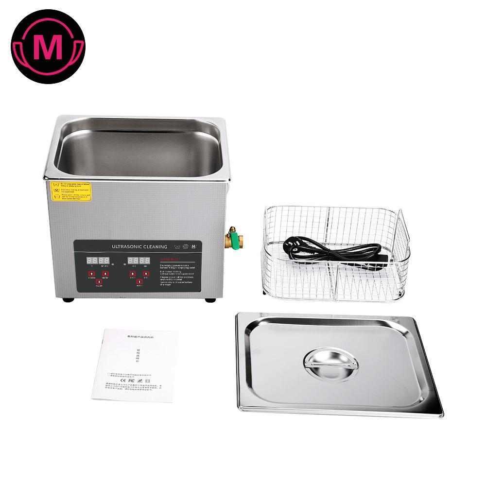 Powerful Ultrasonic Parts Washer Digital Heated Timer Tank Capacity 10L