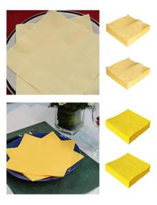 Quality Ivory 17gsm 2ply Color Paper Napkin For Parties All Season wholesale